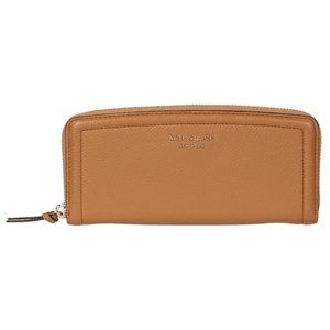 Kate Spade Knott Pebbled Leather Slim Continental Wallet in Bungalow